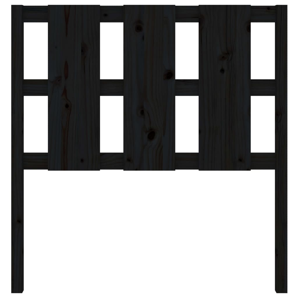 vidaXL Tăblie de pat, negru, 105,5x4x100 cm, lemn masiv de pin vidaXL Tăblie de pat, negru, 105,5x4x100 cm, lemn masiv de pin