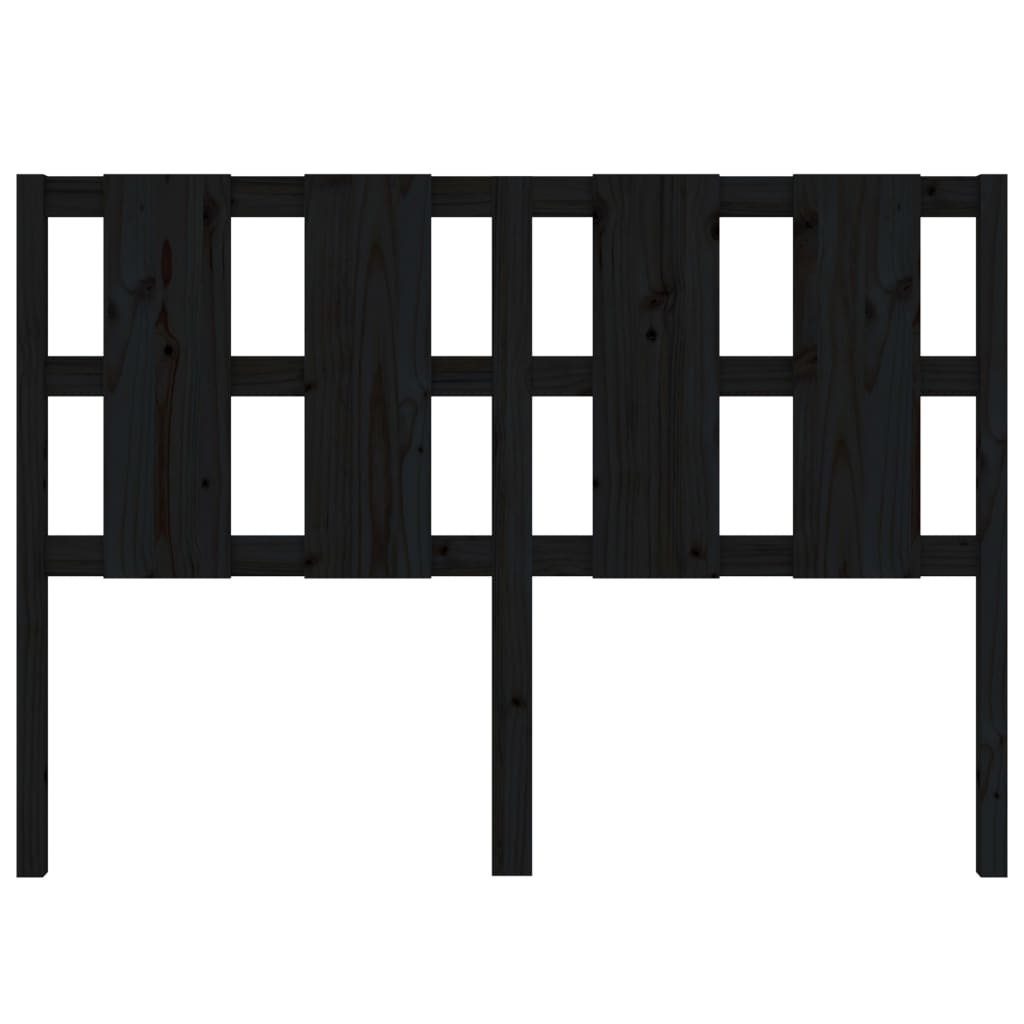 vidaXL Tăblie de pat, negru, 125,5x4x100 cm, lemn masiv de pin vidaXL Tăblie de pat, negru, 125,5x4x100 cm, lemn masiv de pin