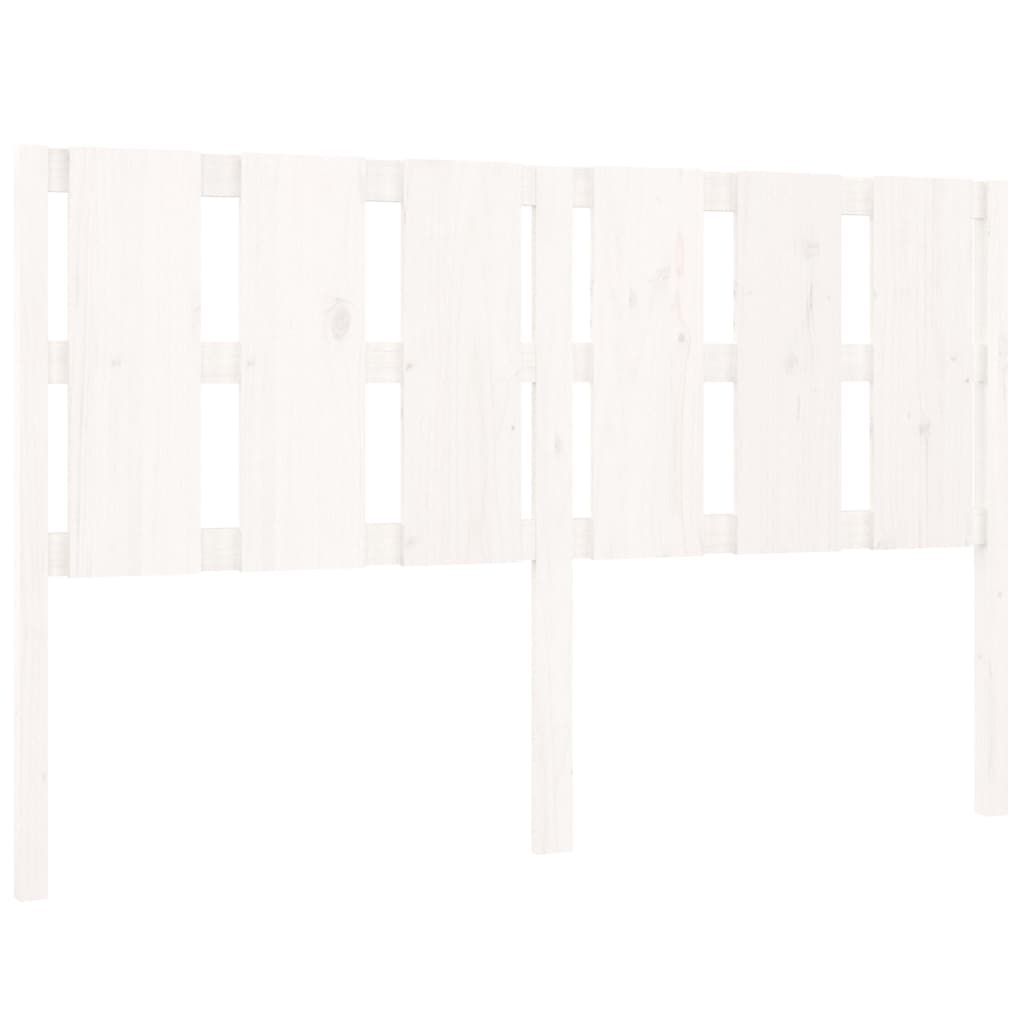 vidaXL Tăblie de pat, alb, 155,5x4x100 cm, lemn masiv de pin vidaXL Tăblie de pat, alb, 155,5x4x100 cm, lemn masiv de pin