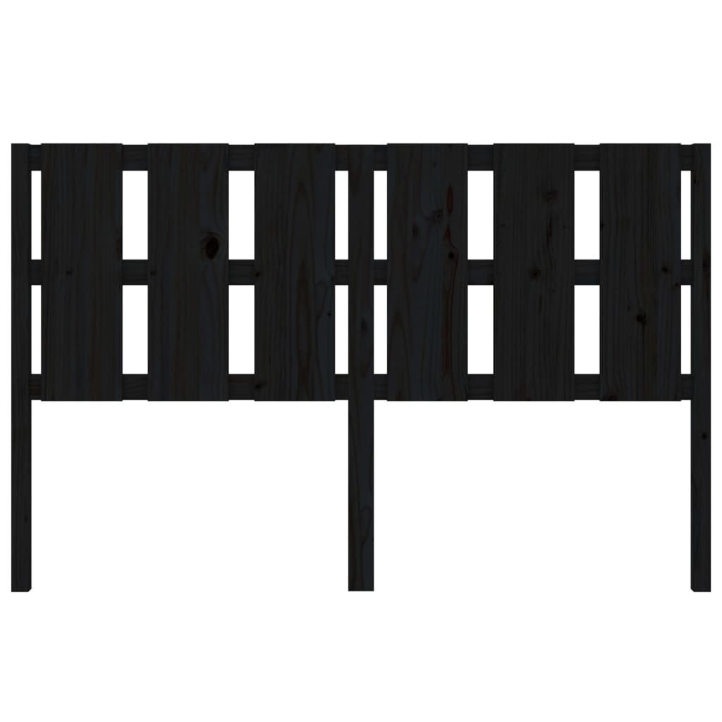 vidaXL Tăblie de pat, negru, 155,5x4x100 cm, lemn masiv de pin