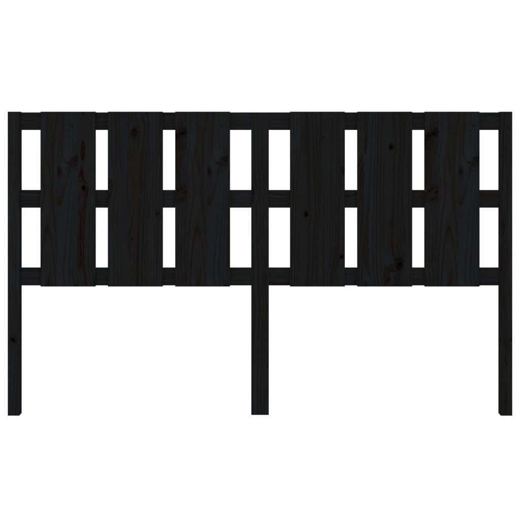 vidaXL Tăblie de pat, negru, 185,5x4x100 cm, lemn masiv de pin