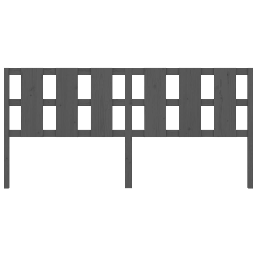 vidaXL Tăblie de pat, gri, 205,5x4x100 cm, lemn masiv de pin