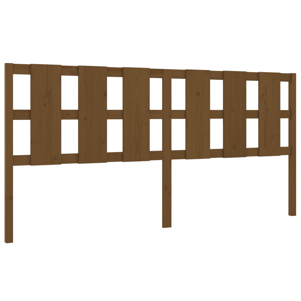 vidaXL Tăblie de pat, maro miere, 205,5x4x100 cm, lemn masiv de pin