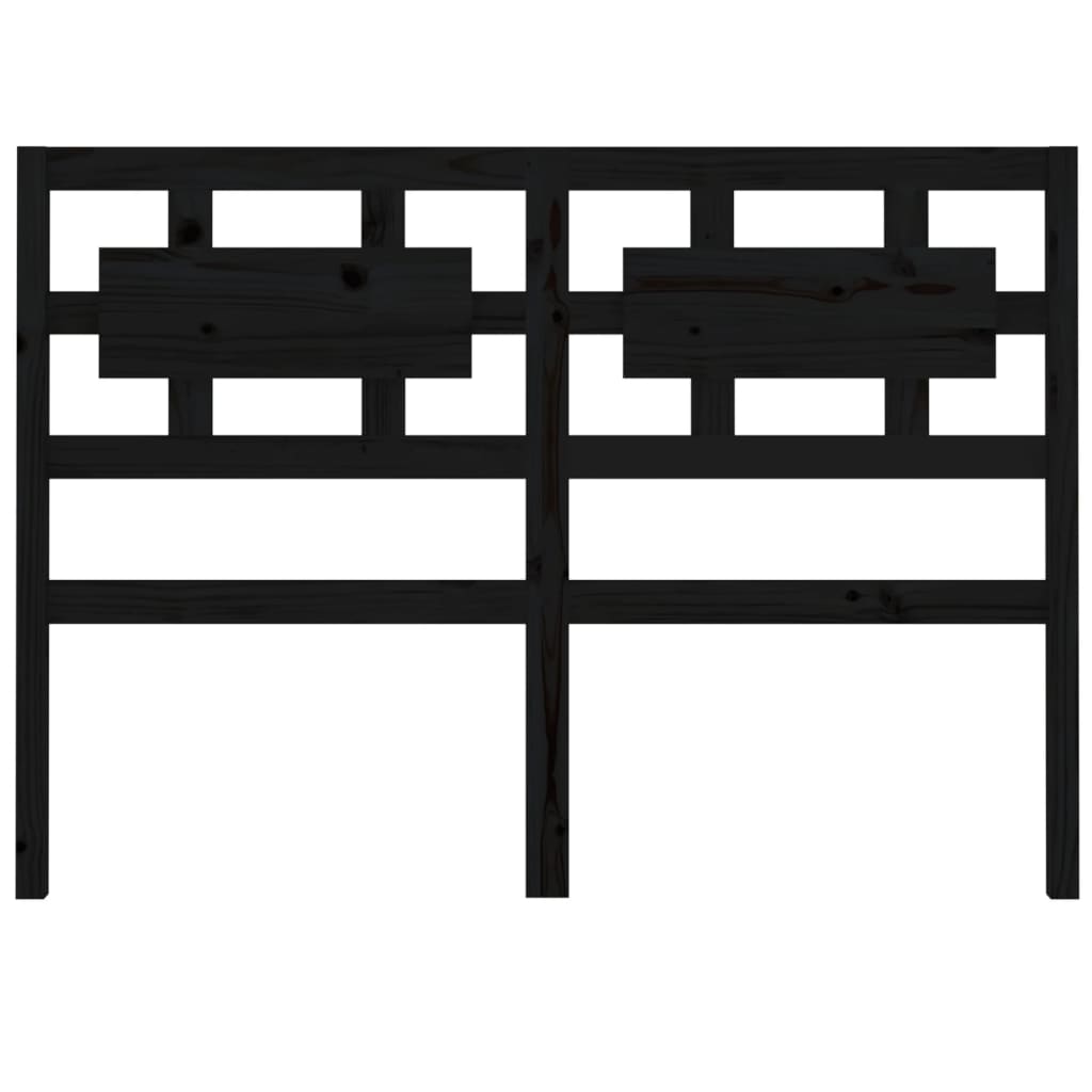 vidaXL Tăblie de pat, negru, 125,5x4x100 cm, lemn masiv de pin vidaXL Tăblie de pat, negru, 125,5x4x100 cm, lemn masiv de pin