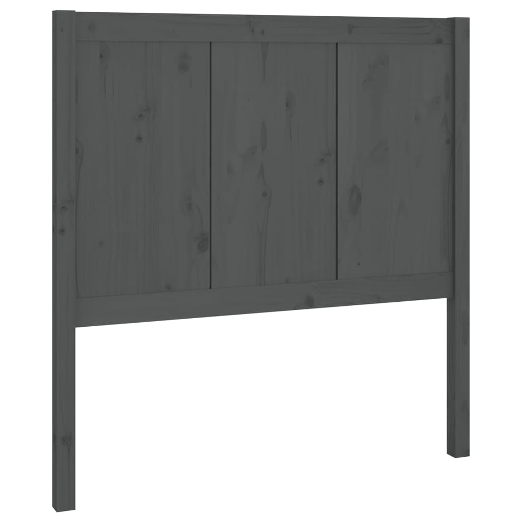 vidaXL Tăblie de pat, gri, 80,5x4x100 cm, lemn masiv de pin