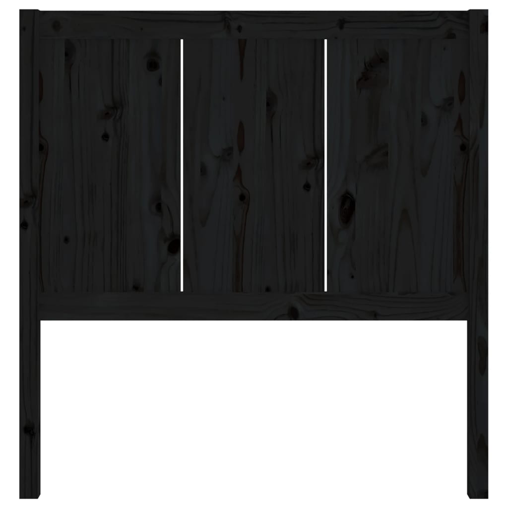 vidaXL Tăblie de pat, negru, 95,5x4x100 cm, lemn masiv de pin