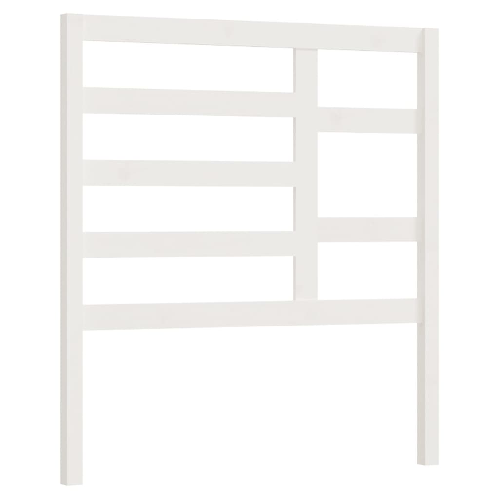 vidaXL Tăblie de pat, alb, 81x4x104 cm, lemn masiv de pin