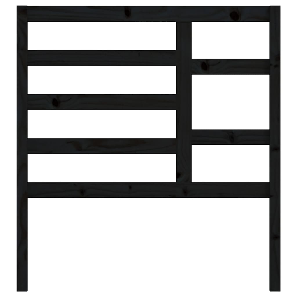 vidaXL Tăblie de pat, negru, 81x4x104 cm, lemn masiv de pin