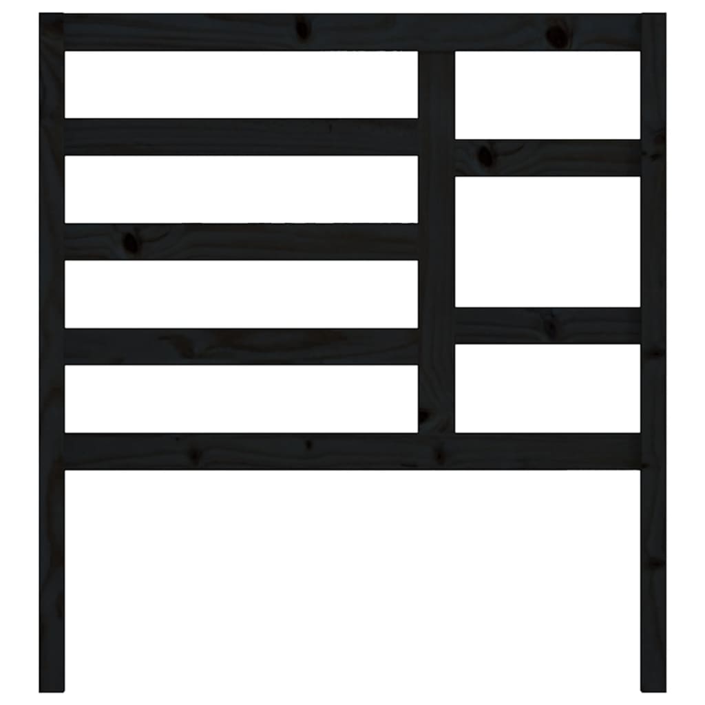 vidaXL Tăblie de pat, negru, 96x4x104 cm, lemn masiv de pin