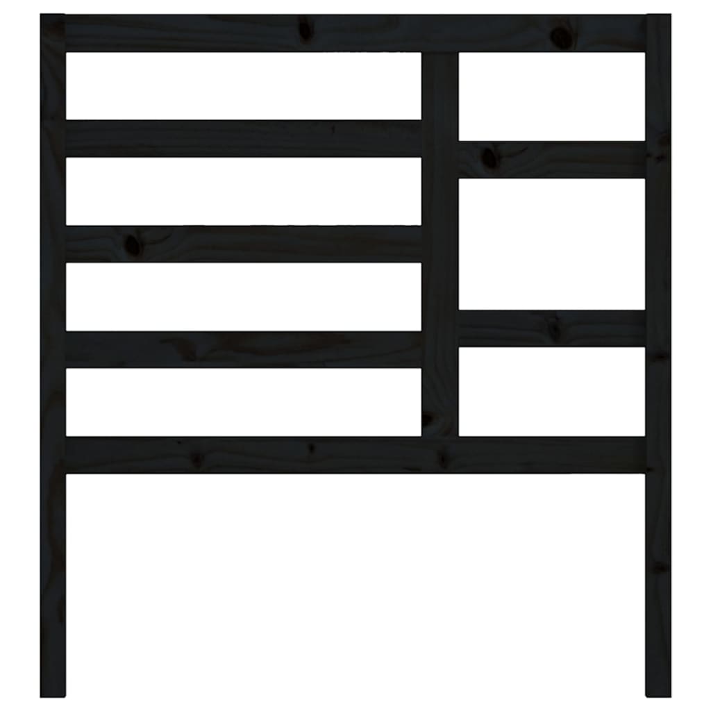 vidaXL Tăblie de pat, negru, 106x4x104 cm, lemn masiv de pin vidaXL Tăblie de pat, negru, 106x4x104 cm, lemn masiv de pin
