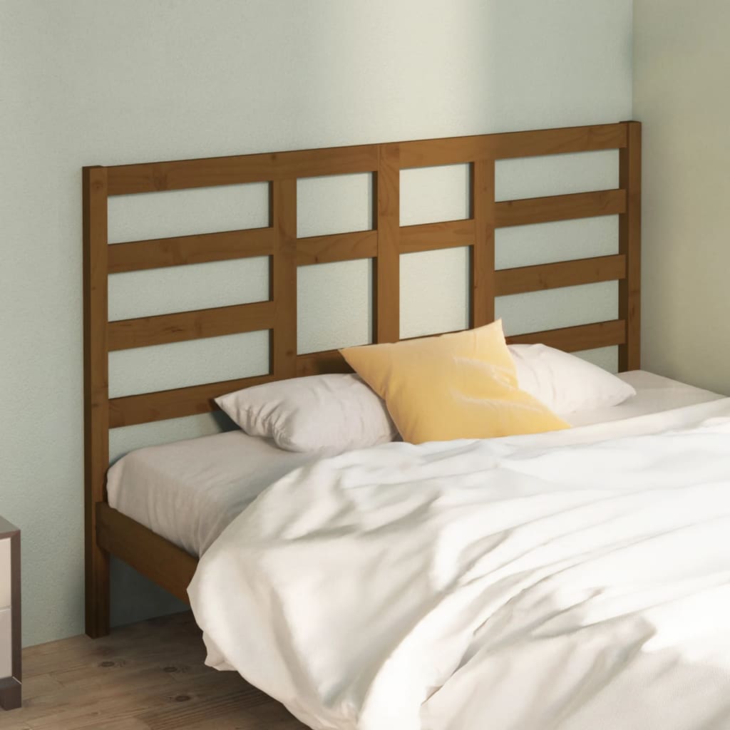 vidaXL Tăblie de pat, maro miere, 126x4x104 cm, lemn masiv de pin vidaXL Tăblie de pat, maro miere, 126x4x104 cm, lemn masiv de pin