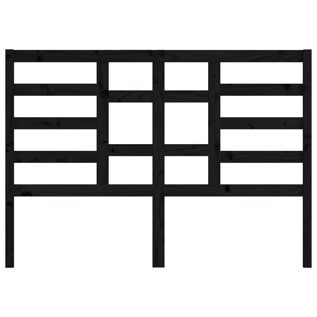 vidaXL Tăblie de pat, negru, 126x4x104 cm, lemn masiv de pin vidaXL Tăblie de pat, negru, 126x4x104 cm, lemn masiv de pin
