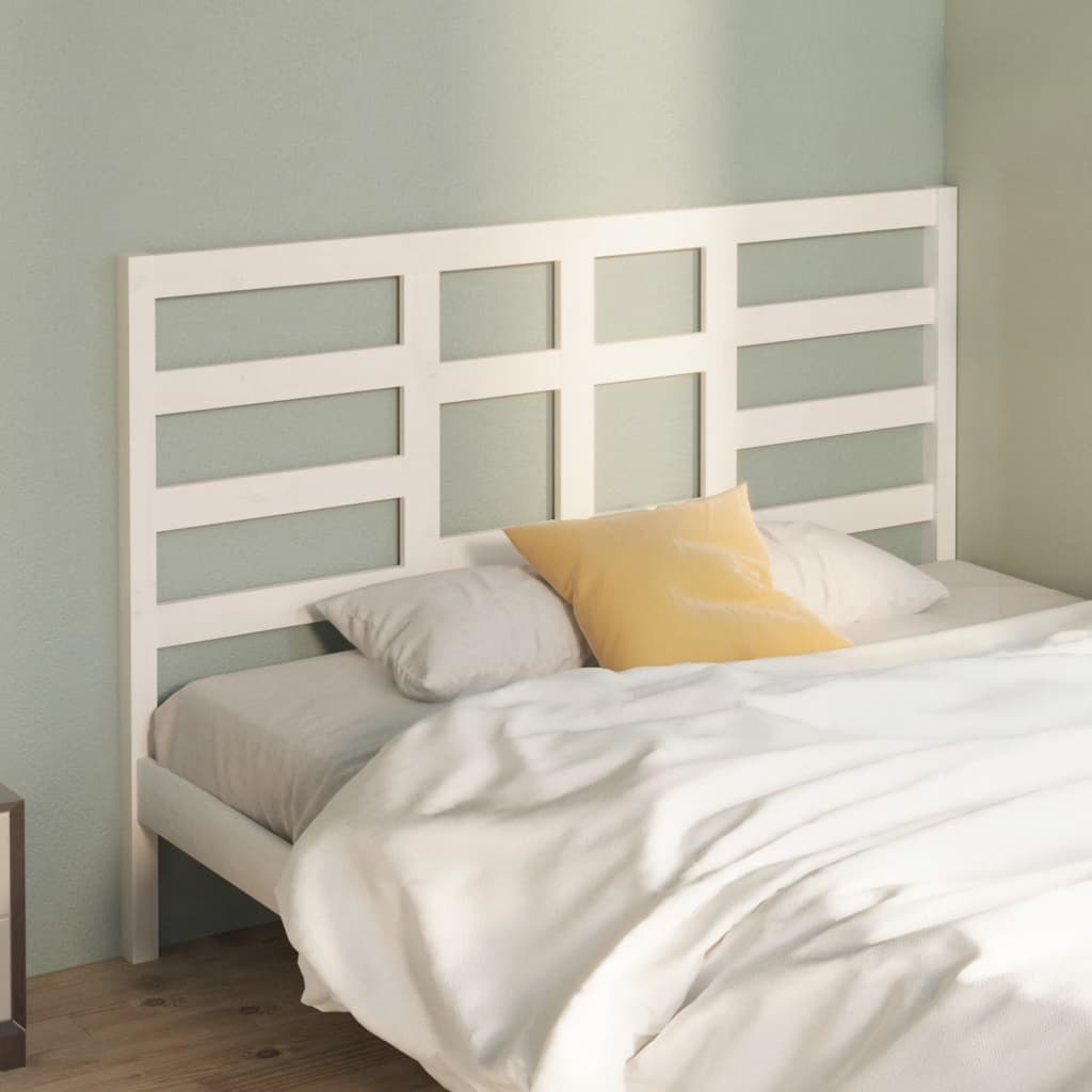 vidaXL Tăblie de pat, alb, 146x4x104 cm, lemn masiv de pin vidaXL Tăblie de pat, alb, 146x4x104 cm, lemn masiv de pin