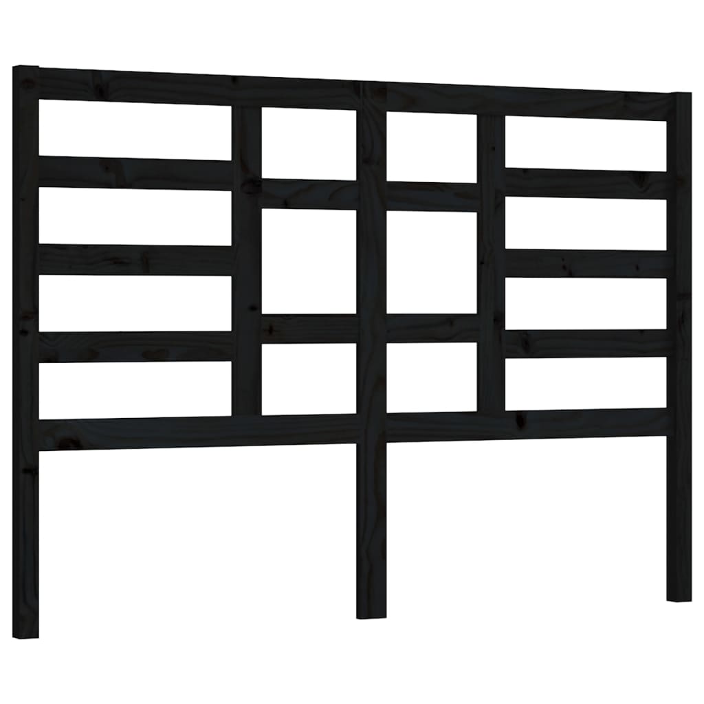 vidaXL Tăblie de pat, negru, 166x4x104 cm, lemn masiv de pin