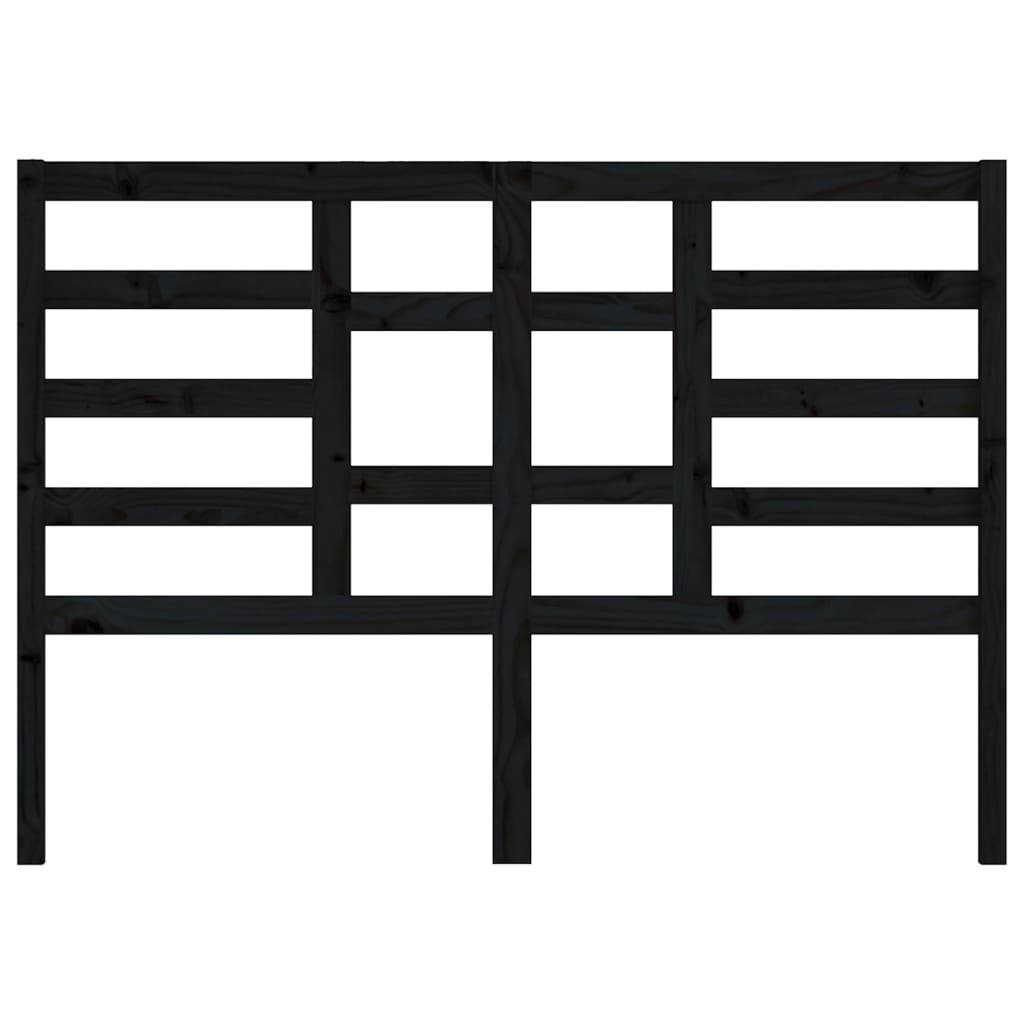 vidaXL Tăblie de pat, negru, 166x4x104 cm, lemn masiv de pin
