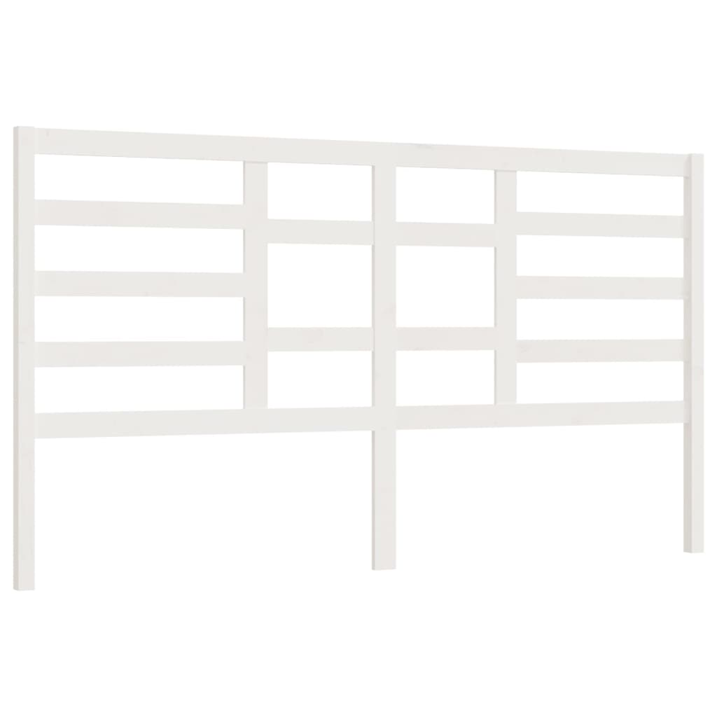 vidaXL Tăblie de pat, alb, 206x4x104 cm, lemn masiv de pin vidaXL Tăblie de pat, alb, 206x4x104 cm, lemn masiv de pin
