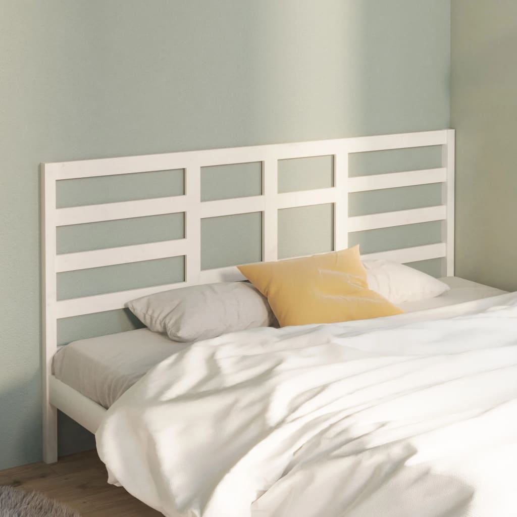 vidaXL Tăblie de pat, alb, 206x4x104 cm, lemn masiv de pin vidaXL Tăblie de pat, alb, 206x4x104 cm, lemn masiv de pin