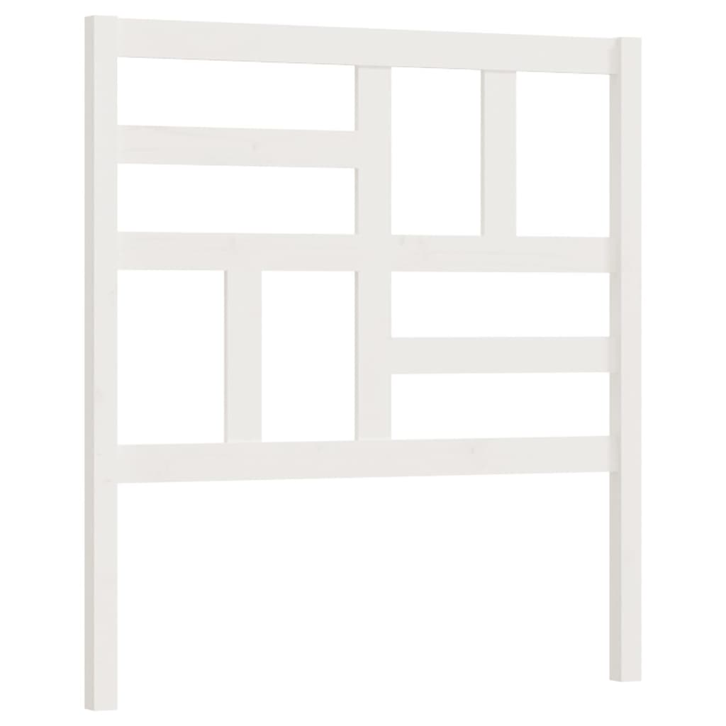 vidaXL Tăblie de pat, alb, 96x4x104 cm, lemn masiv de pin