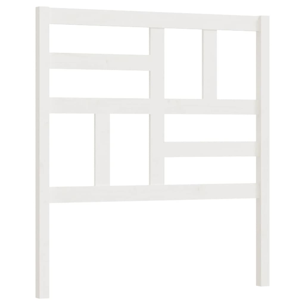 vidaXL Tăblie de pat, alb, 106x4x104 cm, lemn masiv de pin