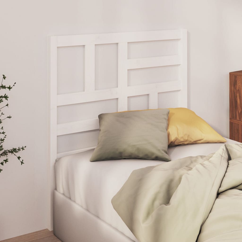 vidaXL Tăblie de pat, alb, 106x4x104 cm, lemn masiv de pin