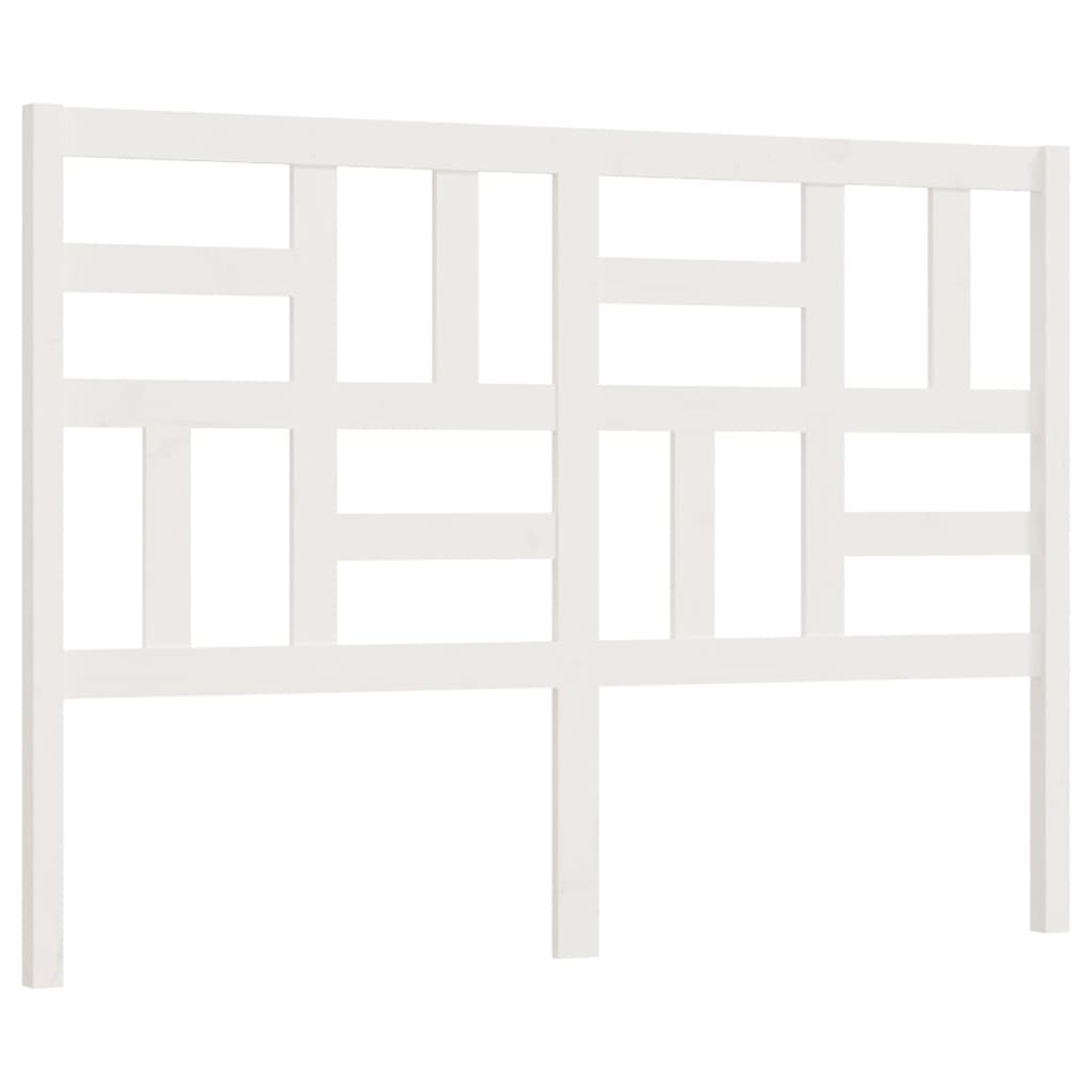vidaXL Tăblie de pat, alb, 126x4x104 cm, lemn masiv de pin vidaXL Tăblie de pat, alb, 126x4x104 cm, lemn masiv de pin