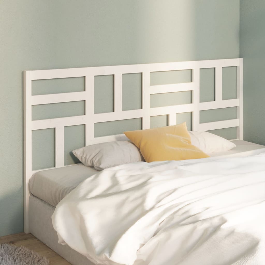 vidaXL Tăblie de pat, alb, 206x4x104 cm, lemn masiv de pin vidaXL Tăblie de pat, alb, 206x4x104 cm, lemn masiv de pin