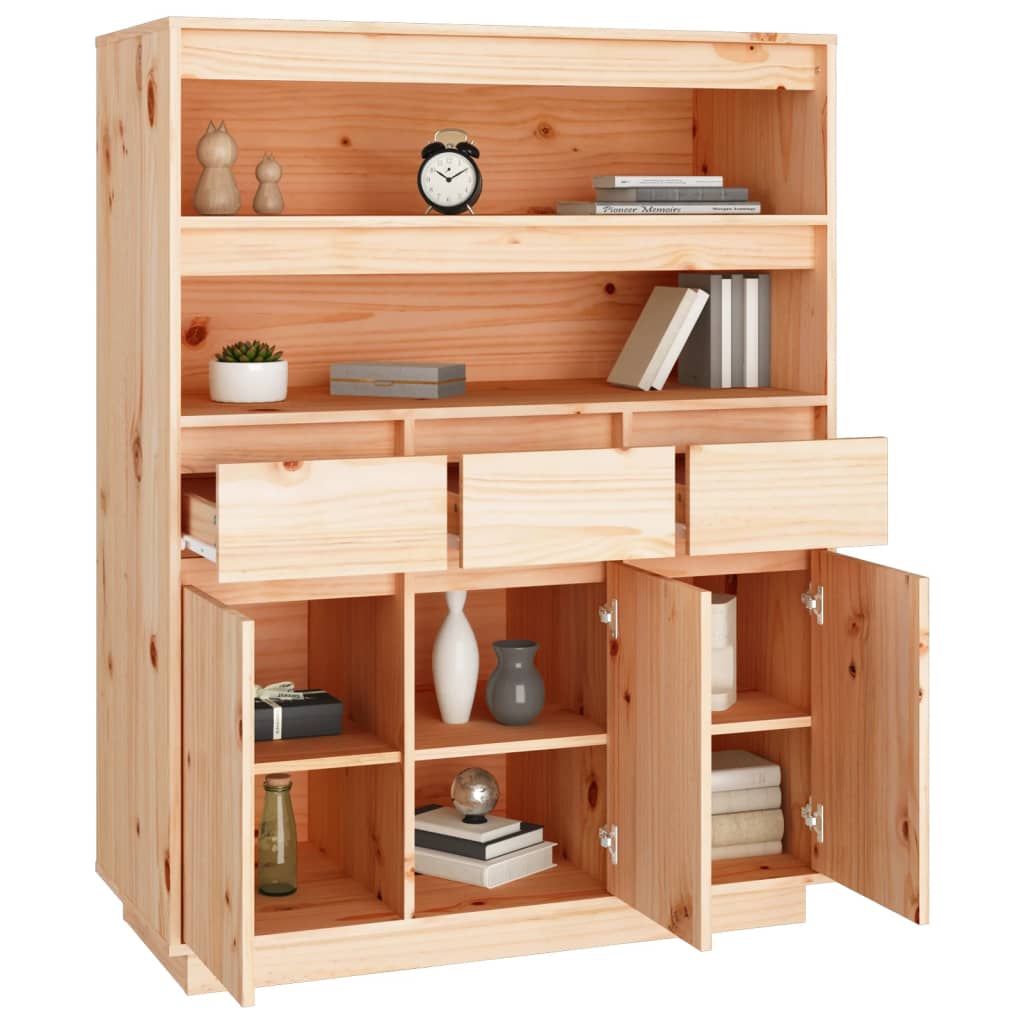 vidaXL Dulap înalt, 89x40x116,5 cm, lemn masiv de pin vidaXL Dulap înalt, 89x40x116,5 cm, lemn masiv de pin