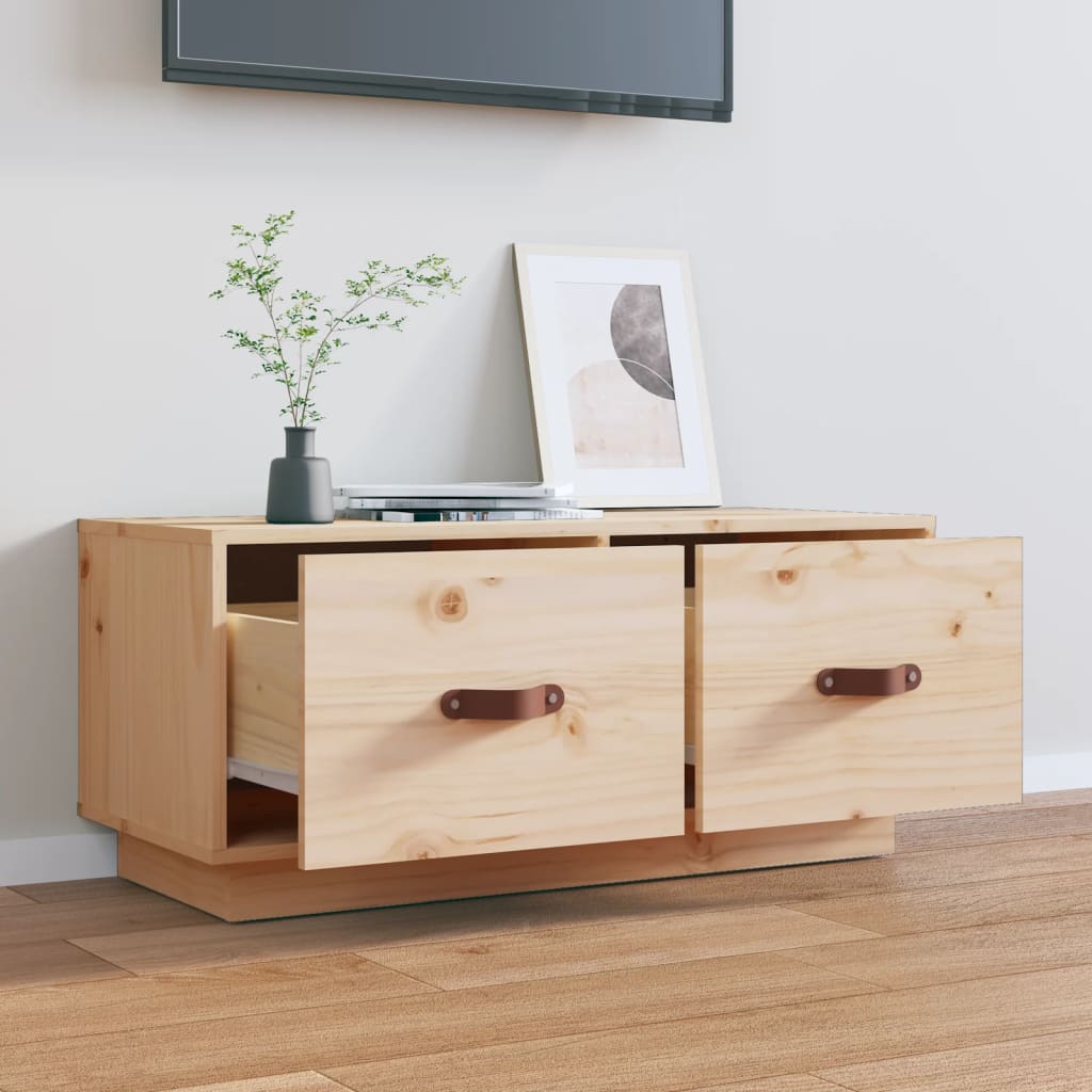 vidaXL Comodă TV, 80x34x35 cm, lemn masiv de pin