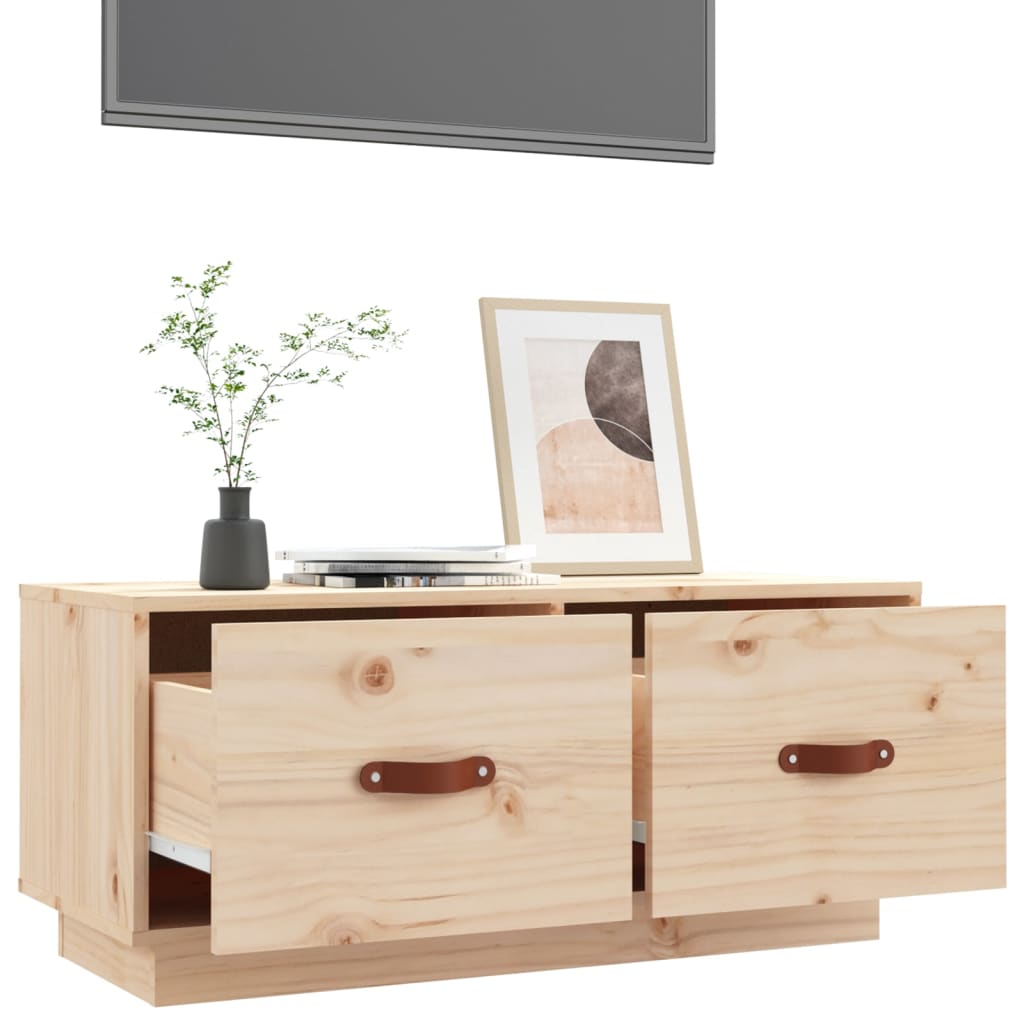 vidaXL Comodă TV, 80x34x35 cm, lemn masiv de pin