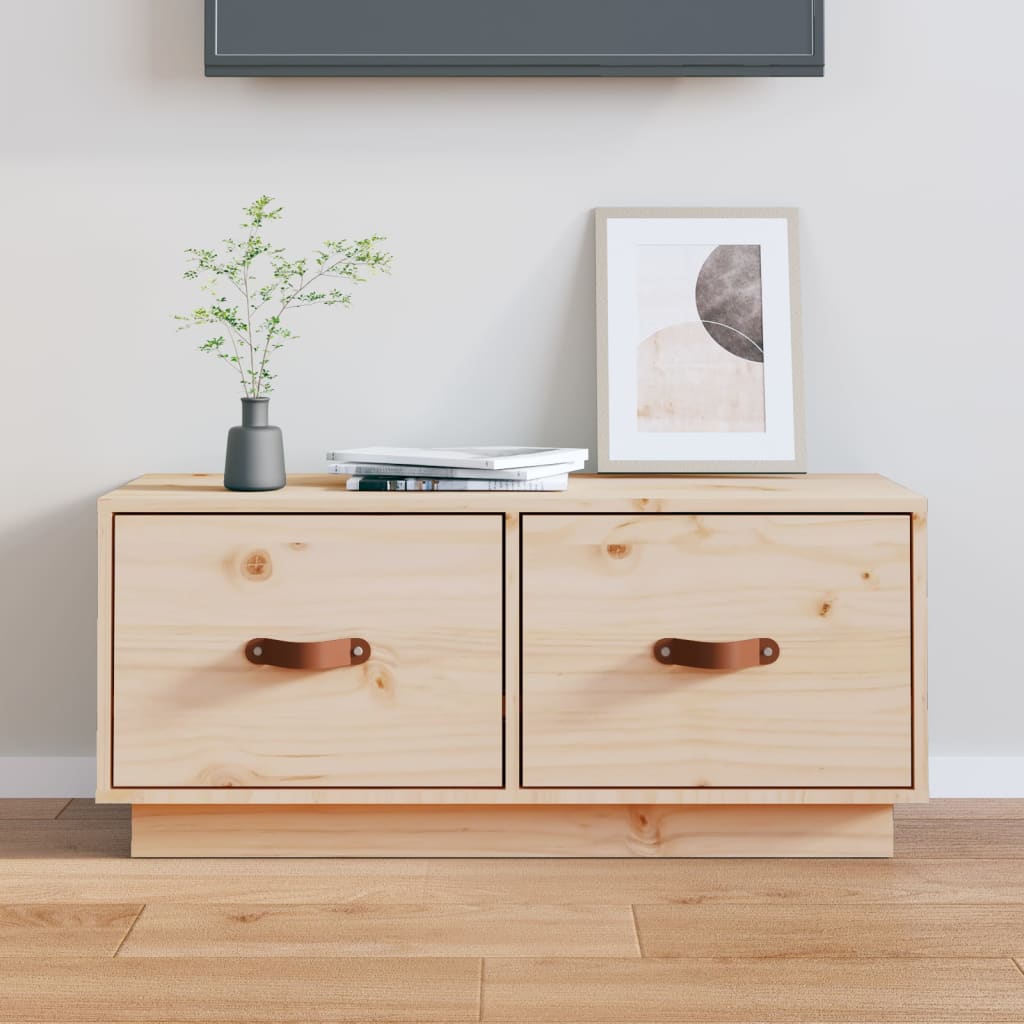 vidaXL Comodă TV, 80x34x35 cm, lemn masiv de pin