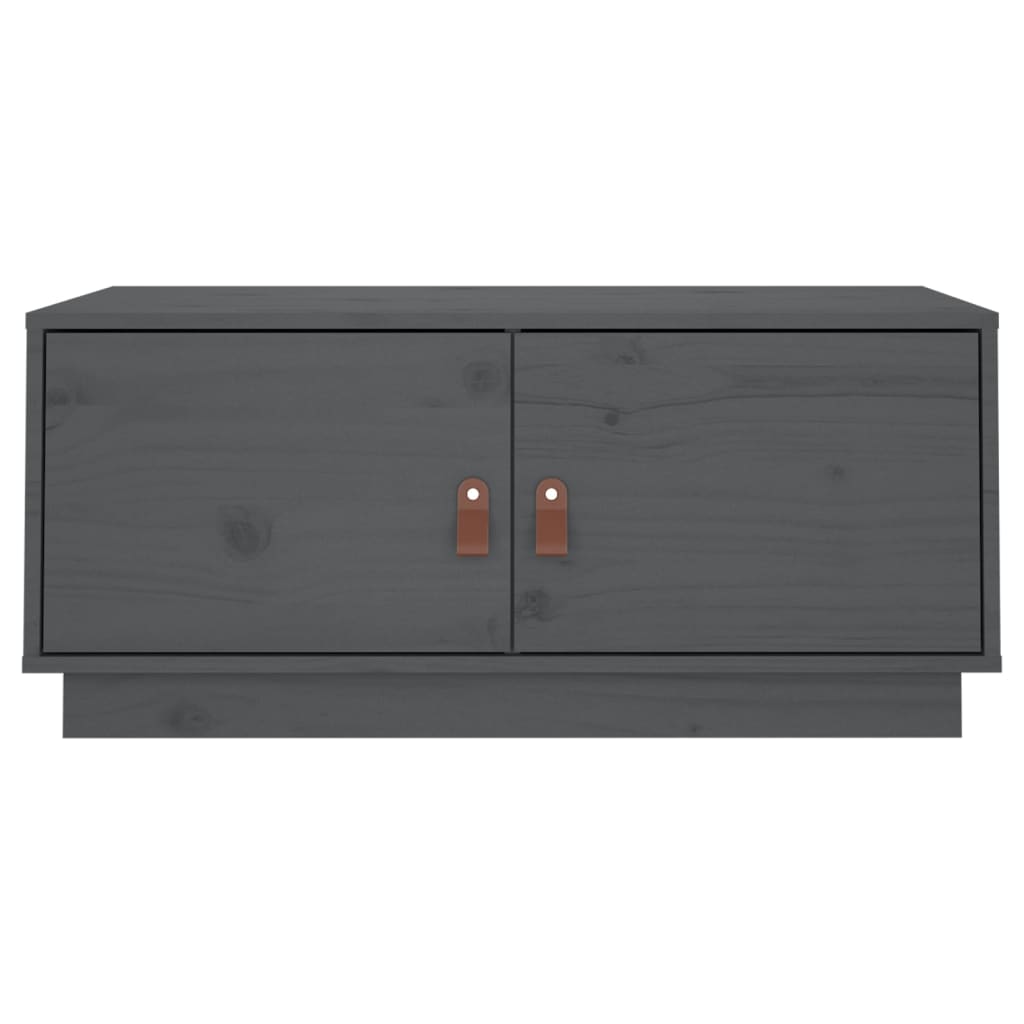 vidaXL Măsuță de cafea, gri, 80x50x35 cm, lemn masiv de pin vidaXL Măsuță de cafea, gri, 80x50x35 cm, lemn masiv de pin