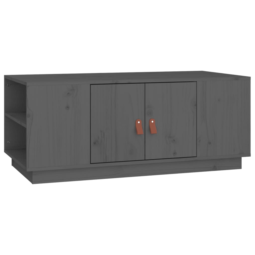 vidaXL Măsuță de cafea, gri, 100x50x41 cm, lemn masiv de pin vidaXL Măsuță de cafea, gri, 100x50x41 cm, lemn masiv de pin