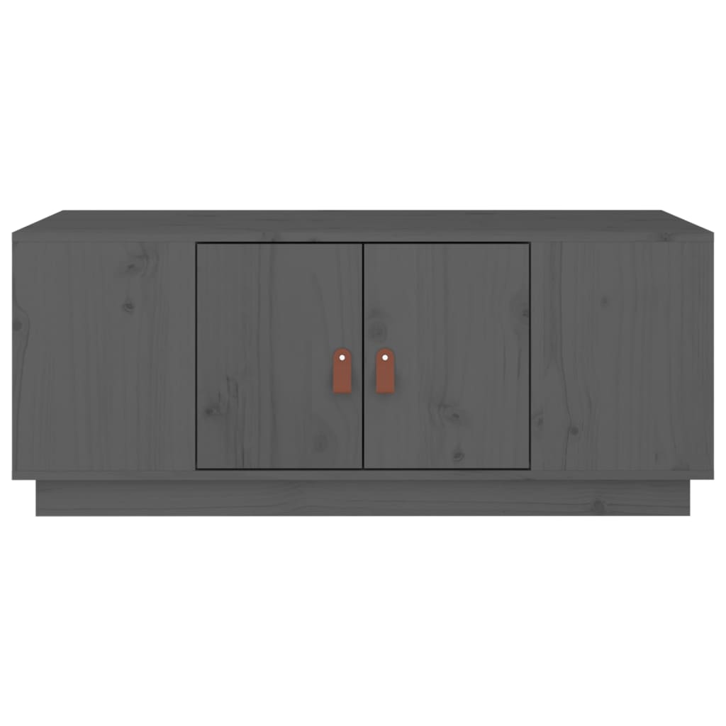 vidaXL Măsuță de cafea, gri, 100x50x41 cm, lemn masiv de pin vidaXL Măsuță de cafea, gri, 100x50x41 cm, lemn masiv de pin