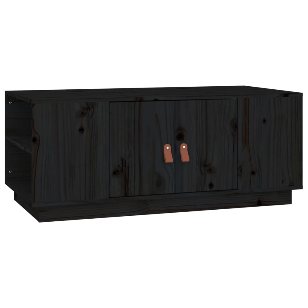 vidaXL Măsuță de cafea, negru, 100x50x41 cm, lemn masiv de pin vidaXL Măsuță de cafea, negru, 100x50x41 cm, lemn masiv de pin