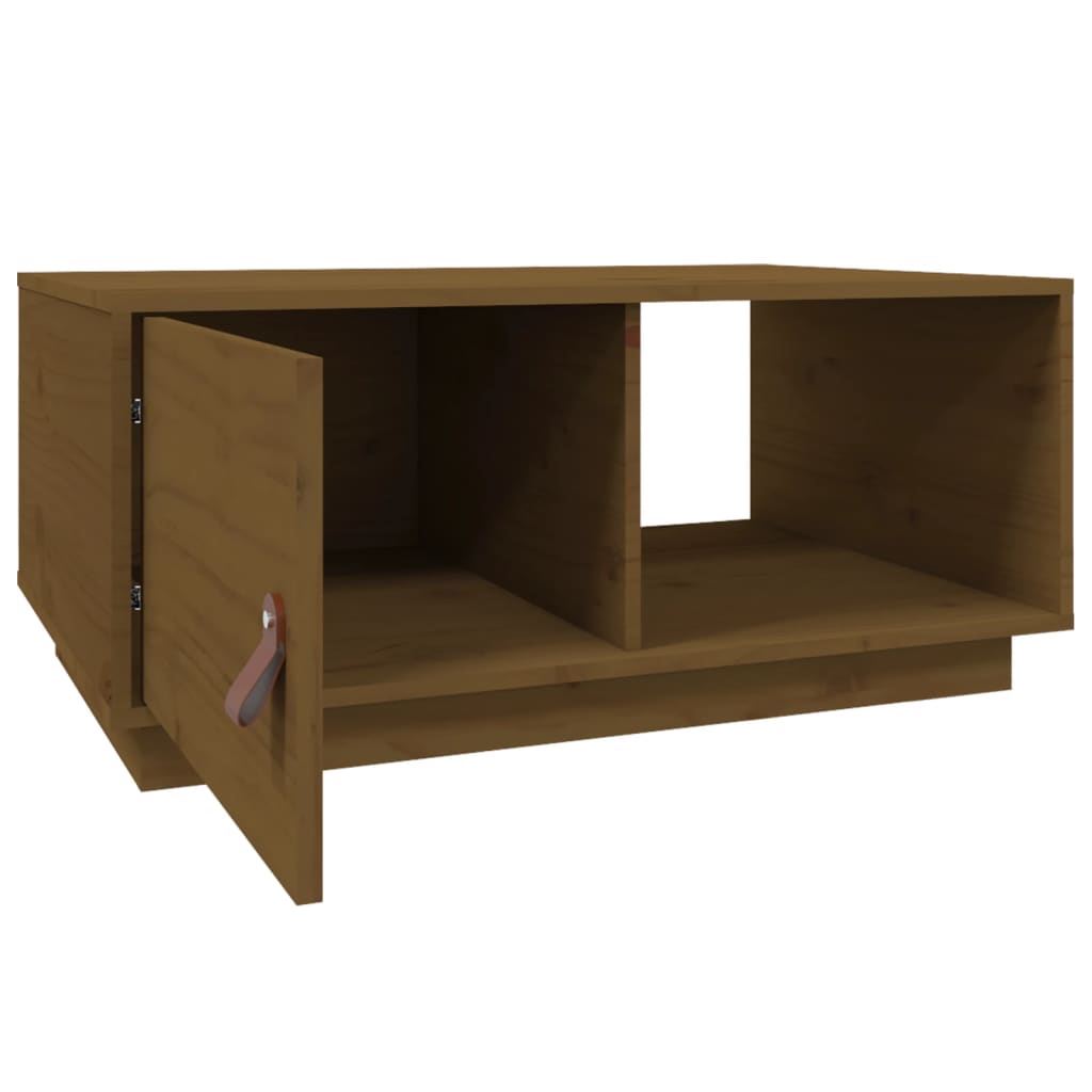 vidaXL Măsuță de cafea, maro miere, 80x50x35,5 cm, lemn masiv de pin