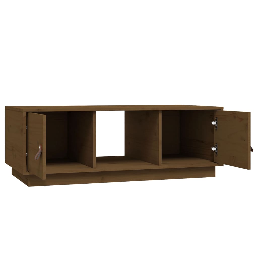 vidaXL Măsuță de cafea, maro miere, 100x50x35 cm, lemn masiv de pin vidaXL Măsuță de cafea, maro miere, 100x50x35 cm, lemn masiv de pin