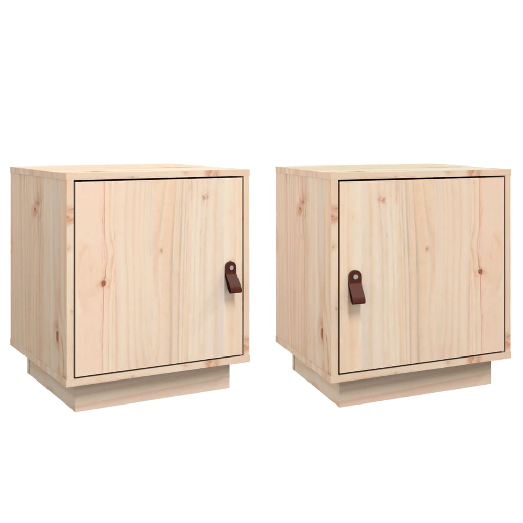vidaXL Noptiere, 2 buc., 40x34x45 cm, lemn masiv de pin vidaXL Noptiere, 2 buc., 40x34x45 cm, lemn masiv de pin