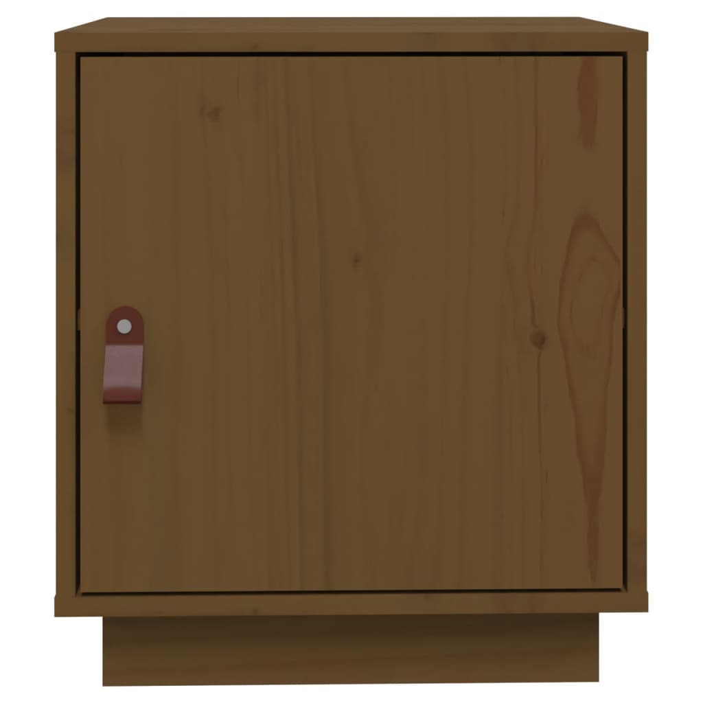 vidaXL Noptiere, 2 buc., maro miere, 40x34x45 cm, lemn masiv de pin vidaXL Noptiere, 2 buc., maro miere, 40x34x45 cm, lemn masiv de pin