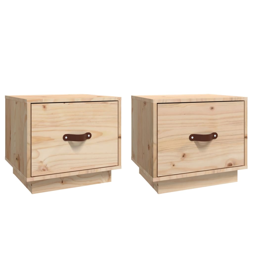 vidaXL Noptiere, 2 buc., 40x34x35 cm, lemn masiv de pin vidaXL Noptiere, 2 buc., 40x34x35 cm, lemn masiv de pin