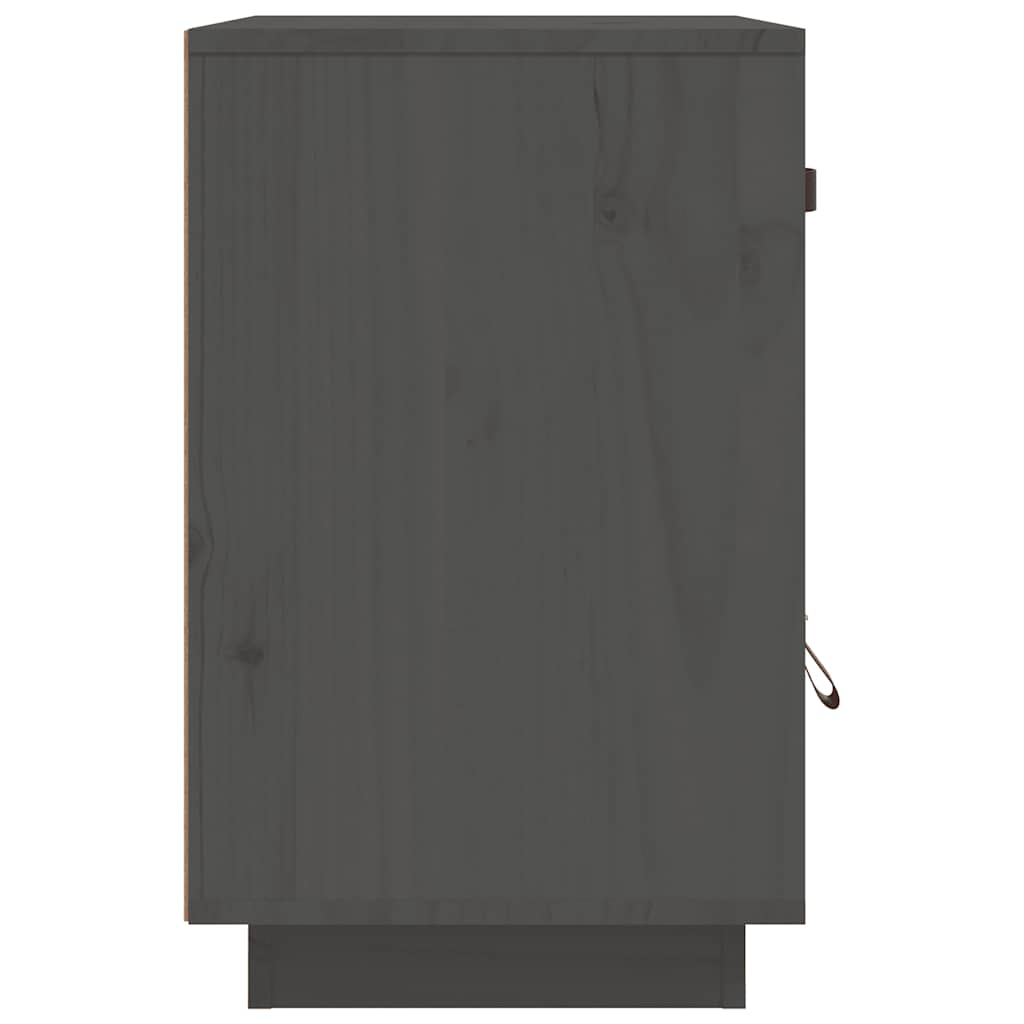 vidaXL Noptiere, 2 buc., gri, 40x34x55 cm, lemn masiv de pin vidaXL Noptiere, 2 buc., gri, 40x34x55 cm, lemn masiv de pin