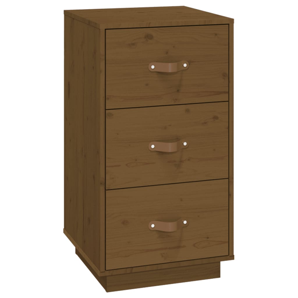 vidaXL Noptiere, 2 buc., maro miere, 40x40x75 cm, lemn masiv de pin vidaXL Noptiere, 2 buc., maro miere, 40x40x75 cm, lemn masiv de pin