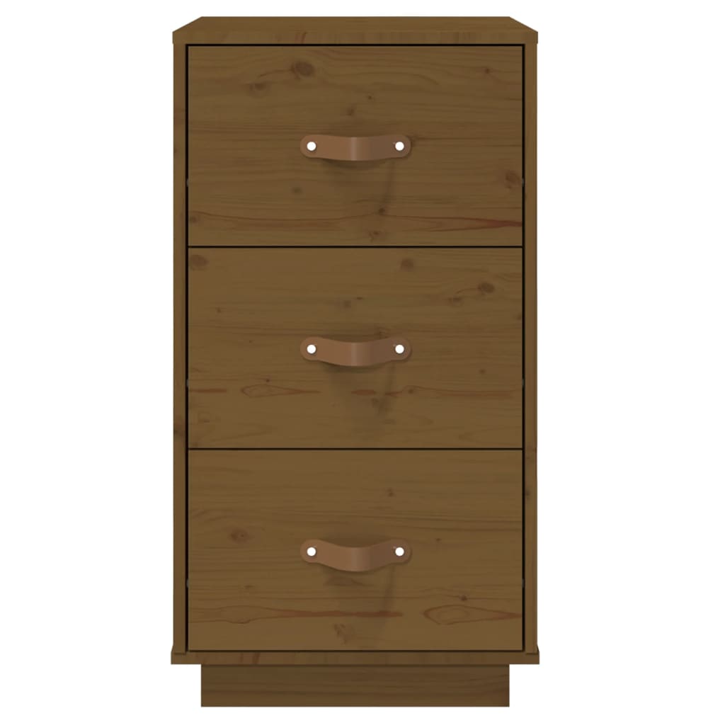 vidaXL Noptiere, 2 buc., maro miere, 40x40x75 cm, lemn masiv de pin vidaXL Noptiere, 2 buc., maro miere, 40x40x75 cm, lemn masiv de pin