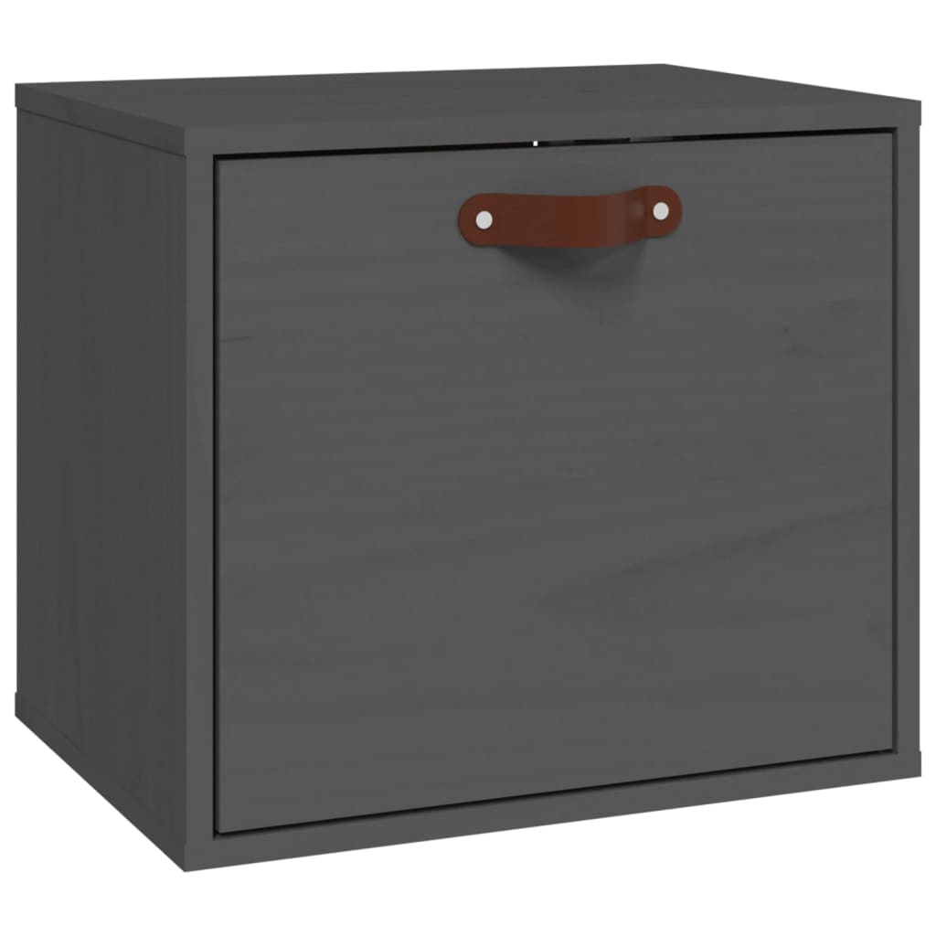 vidaXL Dulap de perete, gri, 40x30x35 cm, lemn masiv de pin