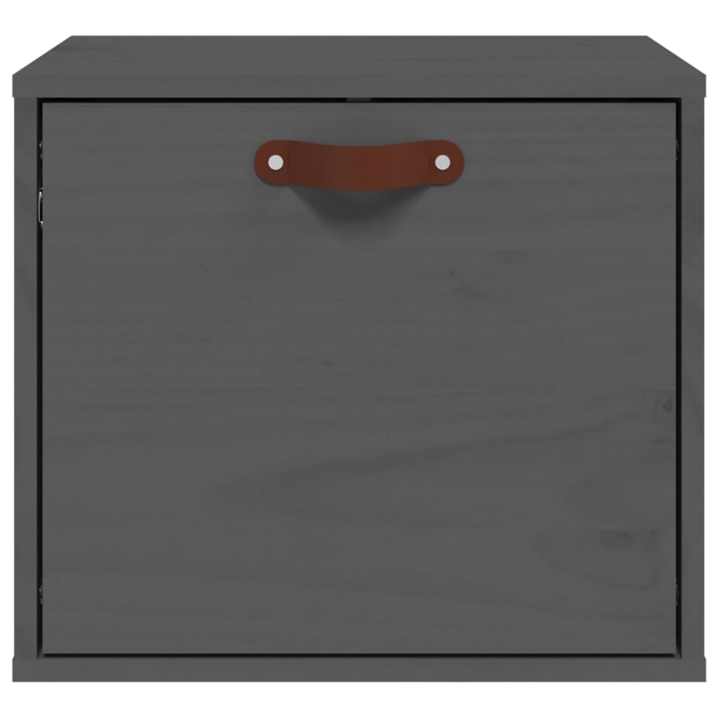 vidaXL Dulap de perete, gri, 40x30x35 cm, lemn masiv de pin
