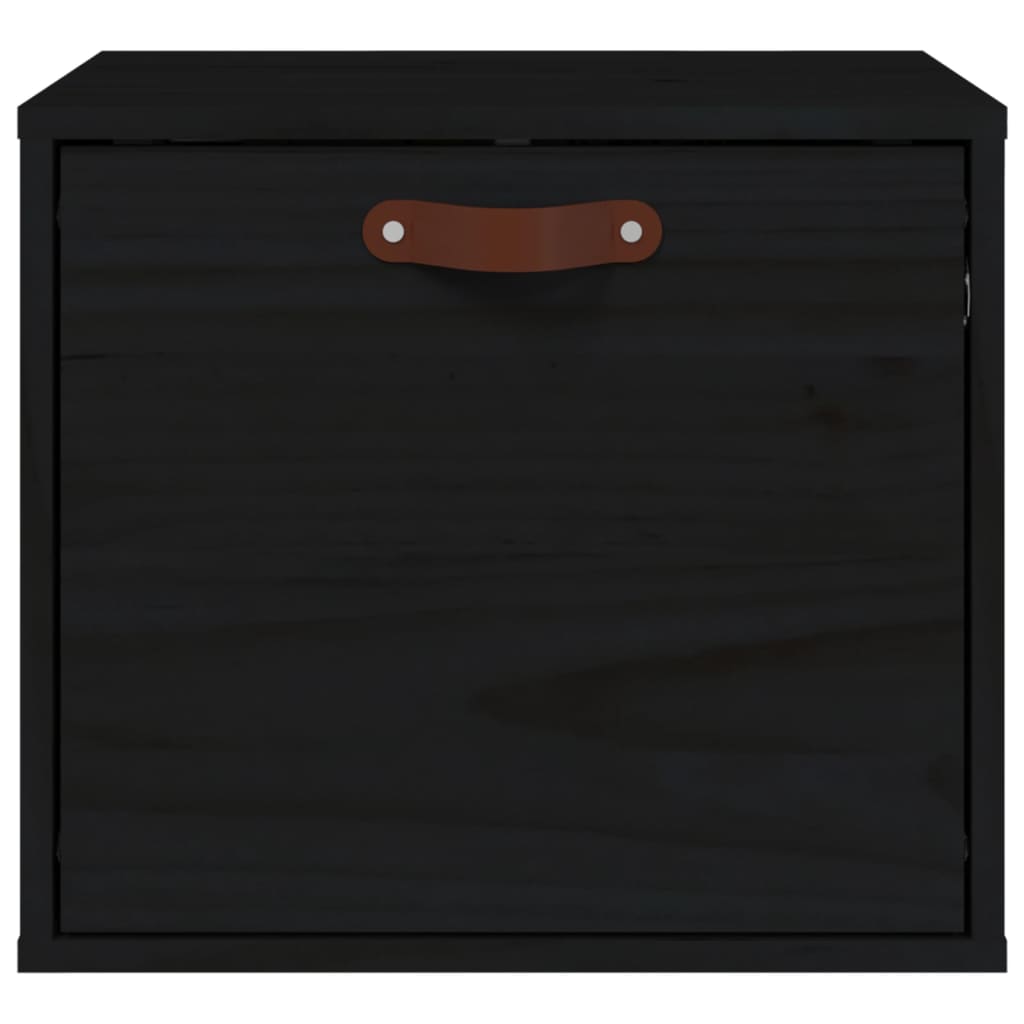 vidaXL Dulap de perete, negru, 40x30x35 cm, lemn masiv de pin vidaXL Dulap de perete, negru, 40x30x35 cm, lemn masiv de pin