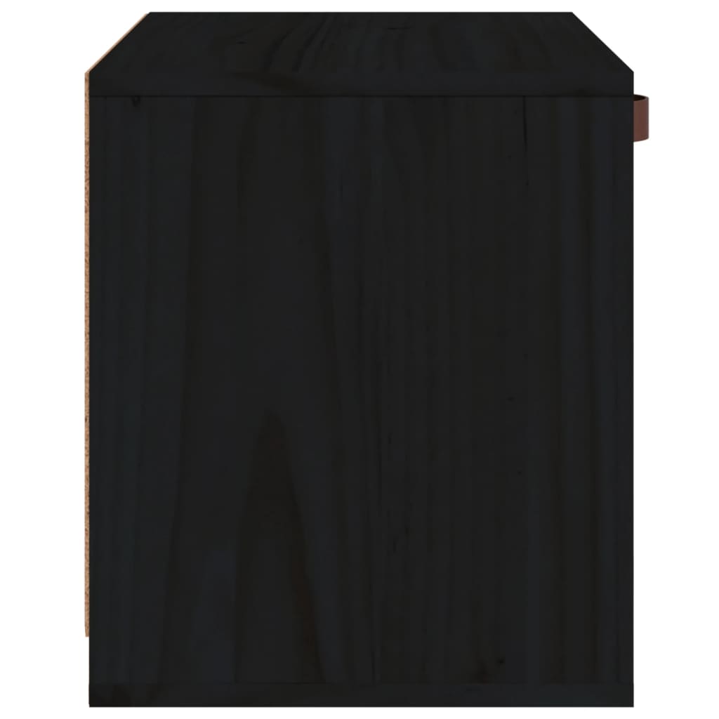 vidaXL Dulap de perete, negru, 40x30x35 cm, lemn masiv de pin vidaXL Dulap de perete, negru, 40x30x35 cm, lemn masiv de pin