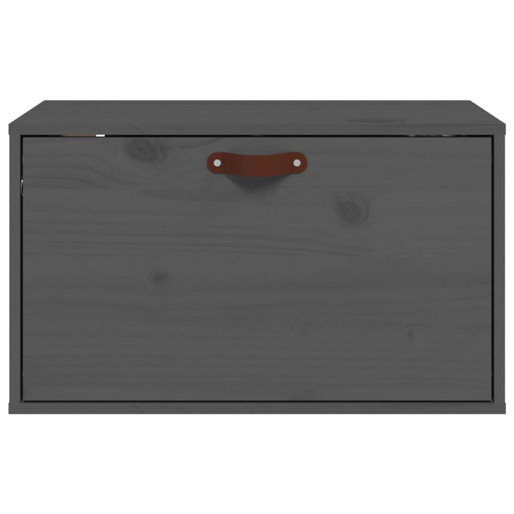 vidaXL Dulap de perete, gri, 60x30x35 cm, lemn masiv de pin vidaXL Dulap de perete, gri, 60x30x35 cm, lemn masiv de pin