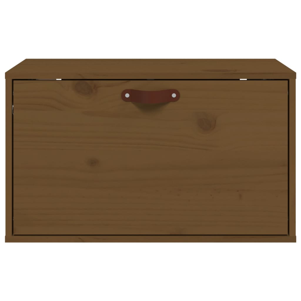 vidaXL Dulap de perete, maro miere, 60x30x35 cm, lemn masiv de pin vidaXL Dulap de perete, maro miere, 60x30x35 cm, lemn masiv de pin