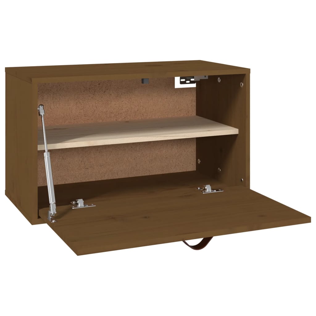 vidaXL Dulap de perete, maro miere, 60x30x35 cm, lemn masiv de pin vidaXL Dulap de perete, maro miere, 60x30x35 cm, lemn masiv de pin