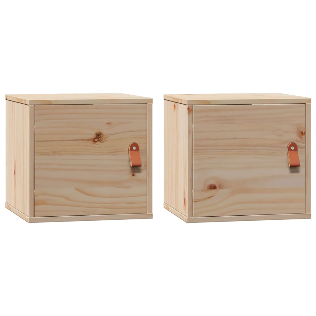 vidaXL Dulapuri de perete, 2 buc., 31,5x30x30 cm, lemn masiv de pin